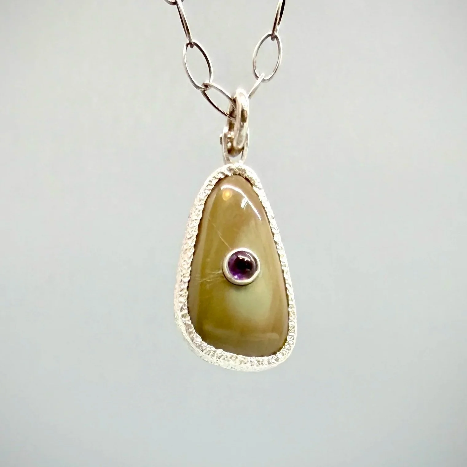 Amethyst and Jasper Pendant