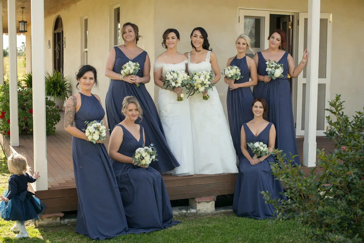 Brides and bridesmaids