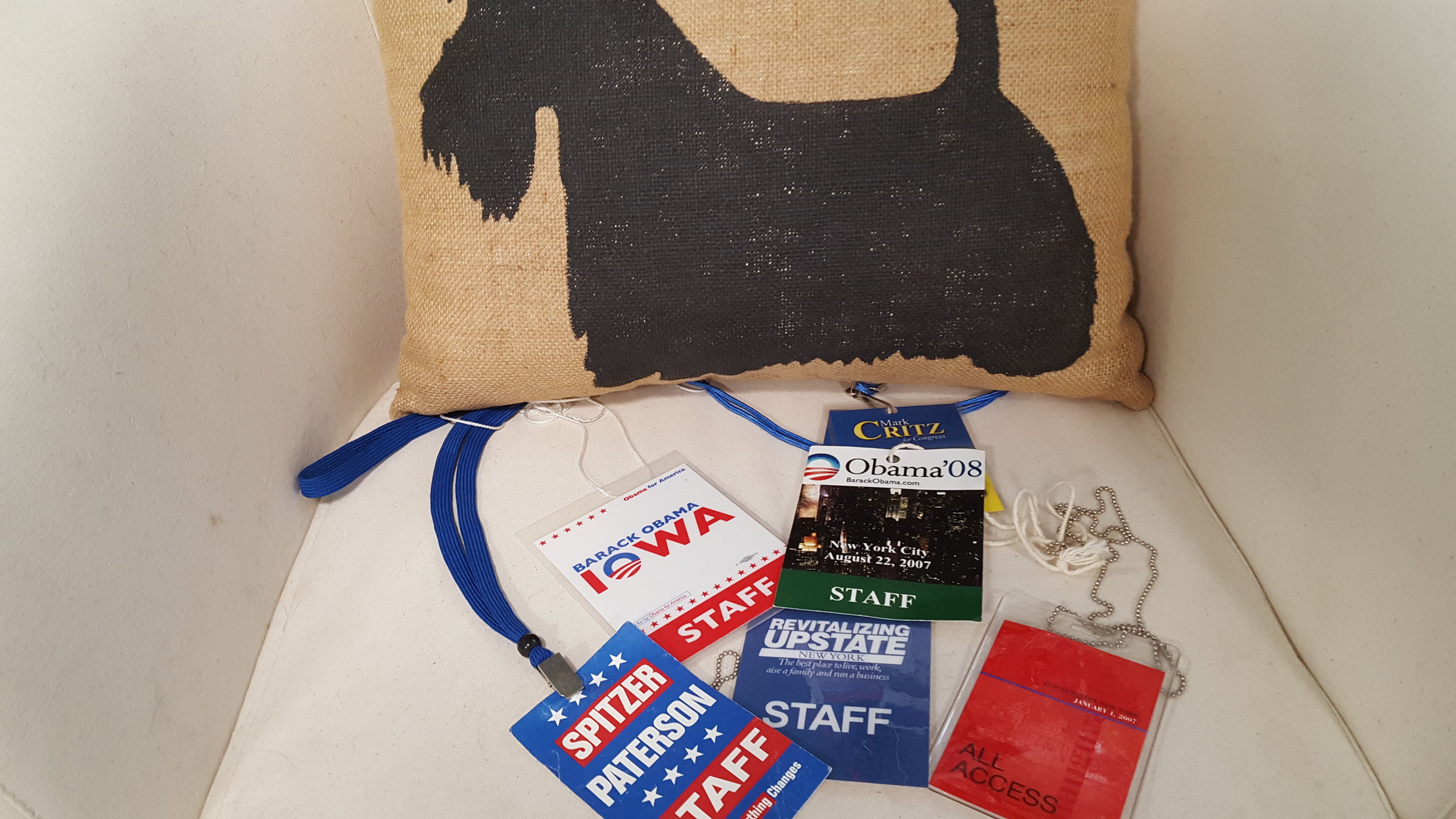 Credentials from a few campaign events I worked back in the day... 