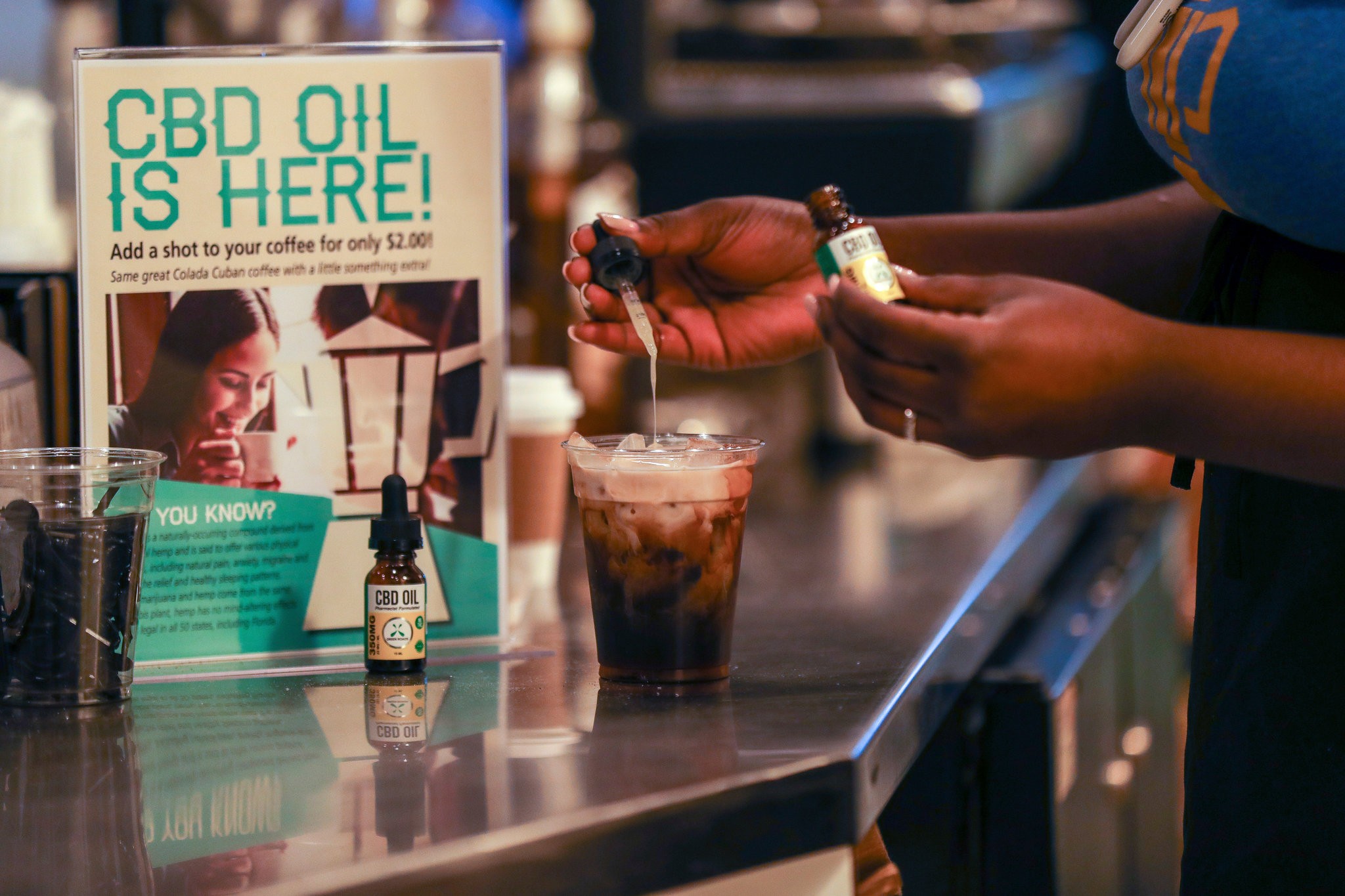 CBD was offered at a Florida coffee shop in 2018. Some local governments are cracking down on its sales.CreditCreditJennifer Lett/South Florida Sun-Sentinel, via Associated Press