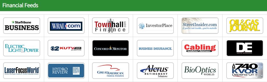 150+ more financial outlets!