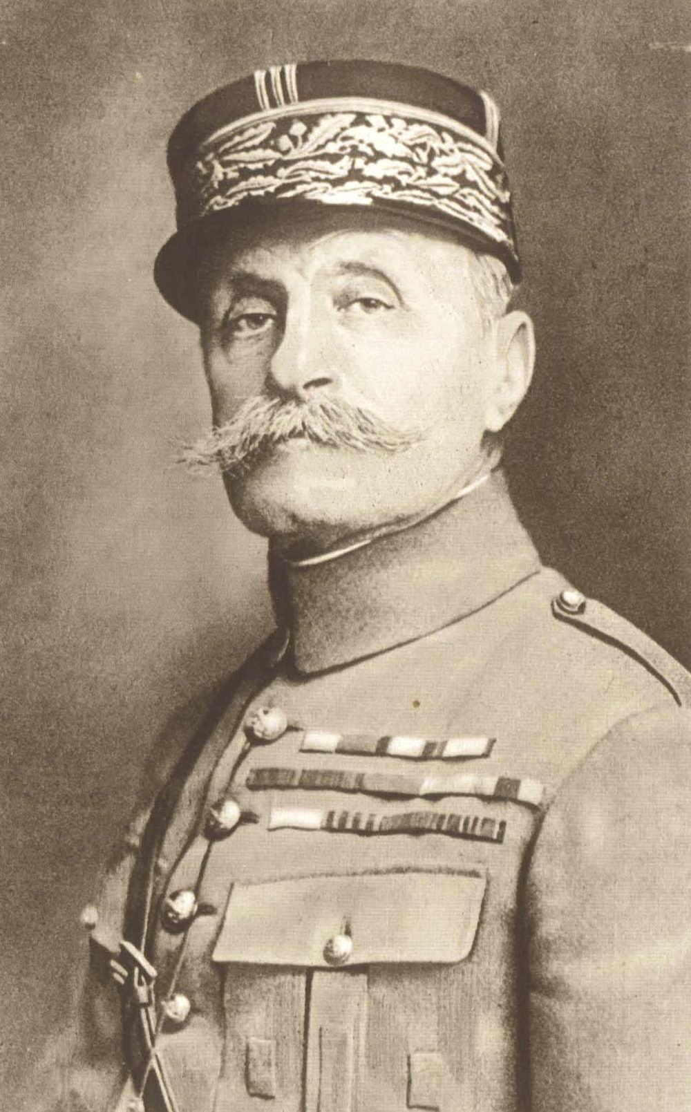 Foch, who almost had his mustache and that smug look beaten off his face by General Pershing. (Source: Public Domain).