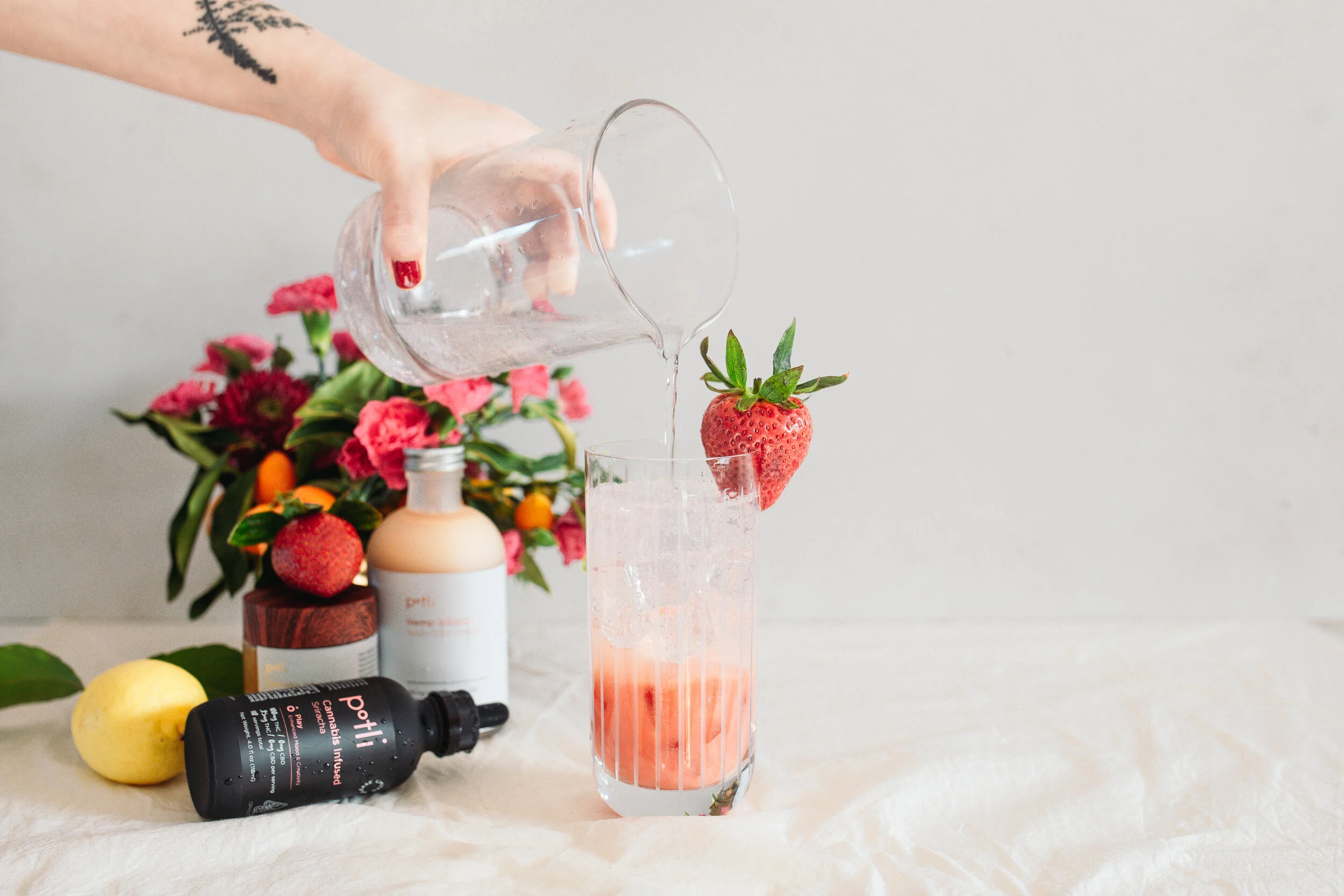 The Hot Pink Mocktail, photography by Monica Lo for Potli