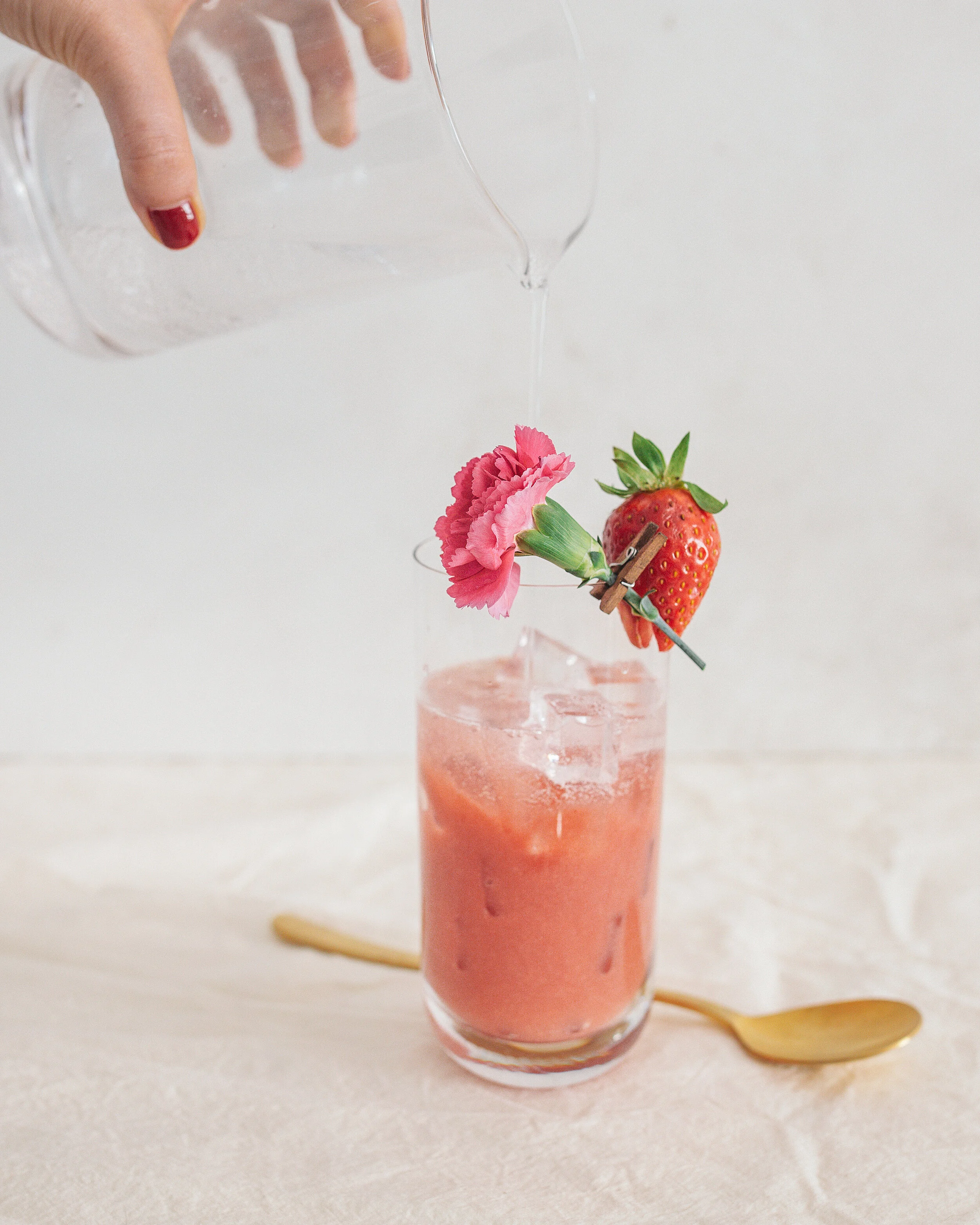 The Hot Pink Mocktail, photography by Monica Lo for Potli