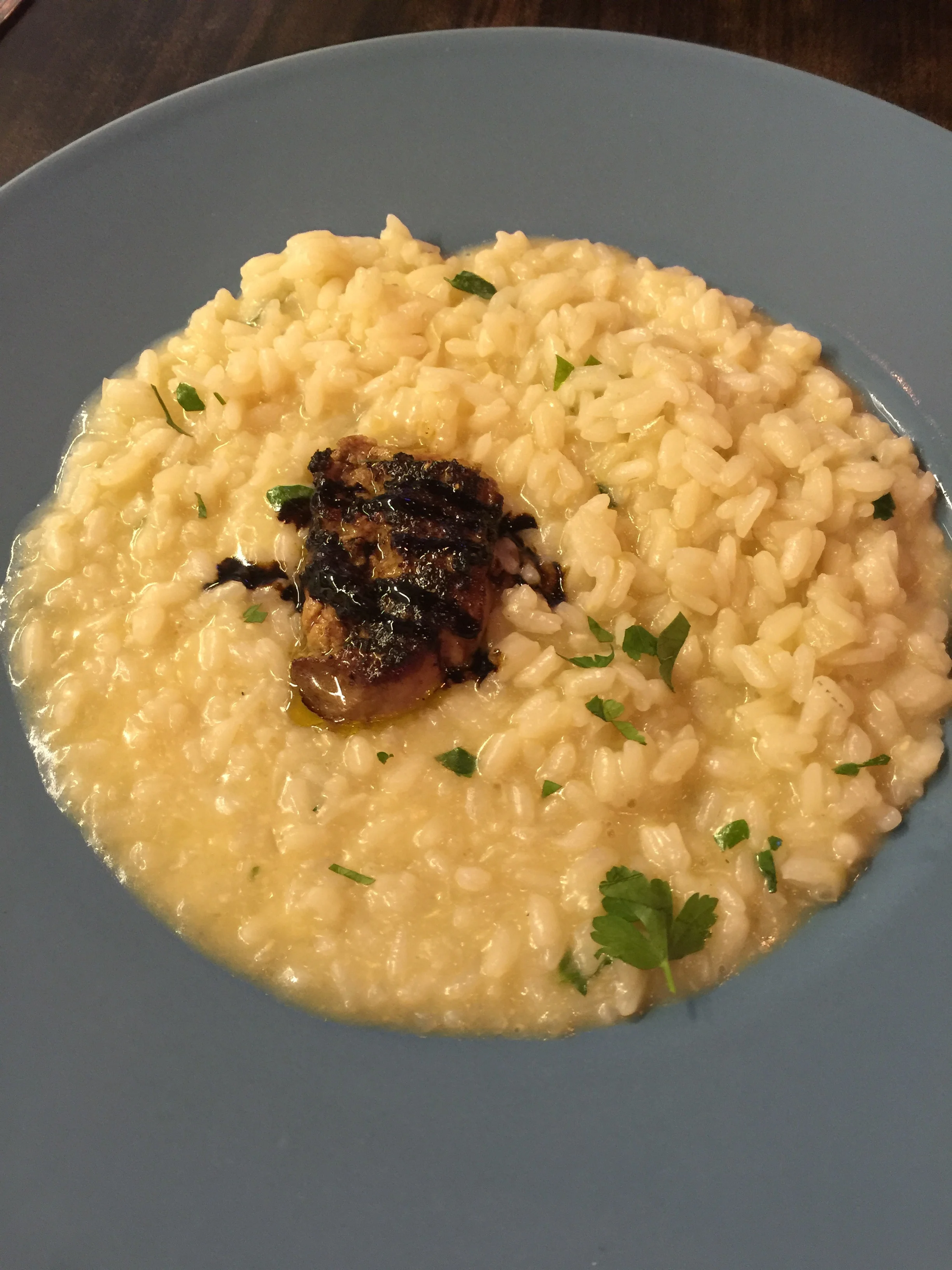 Fegato d'orca - foie grais with risotto 