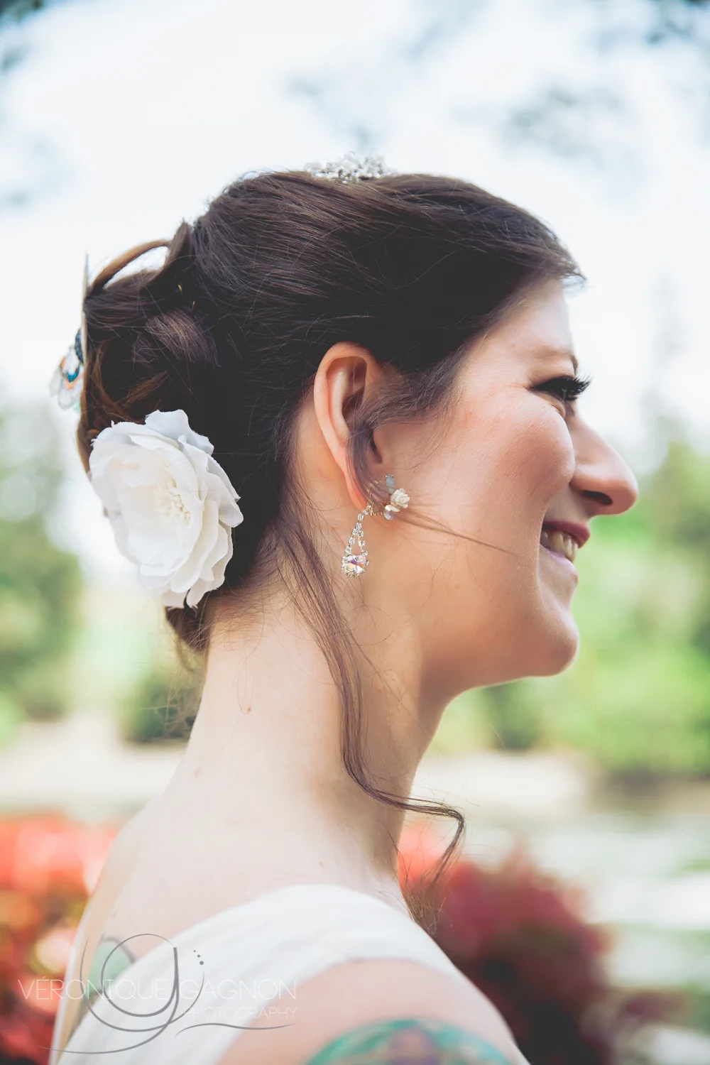 and flower hair broche to go with it.
