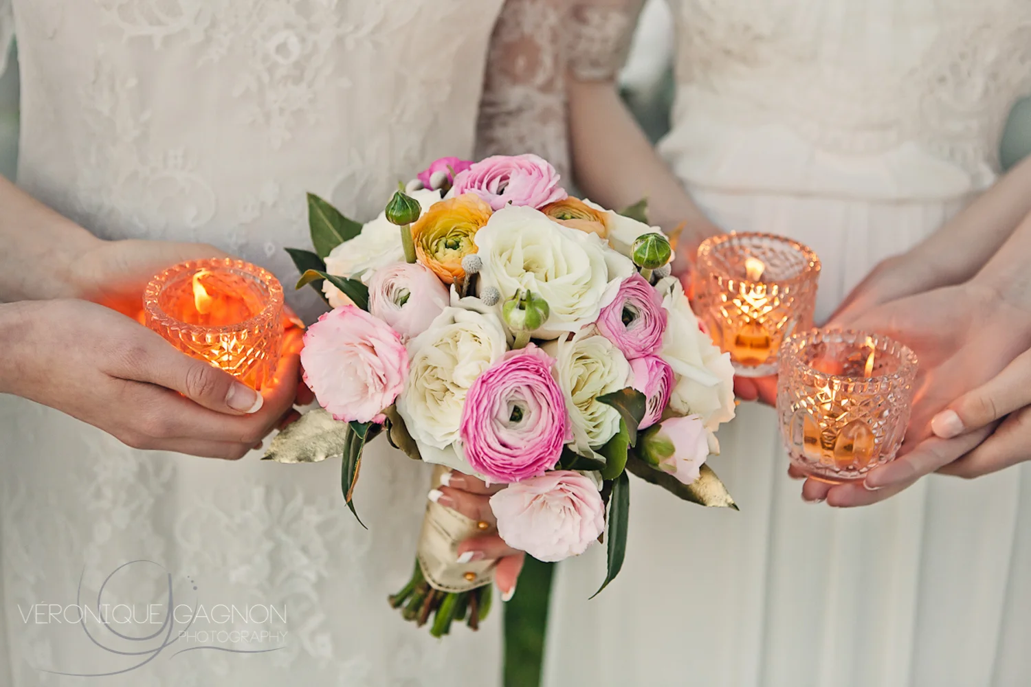 Candle lit wedding