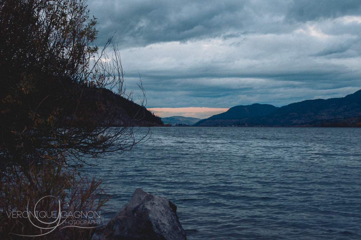 Okanagan lake in mid-October