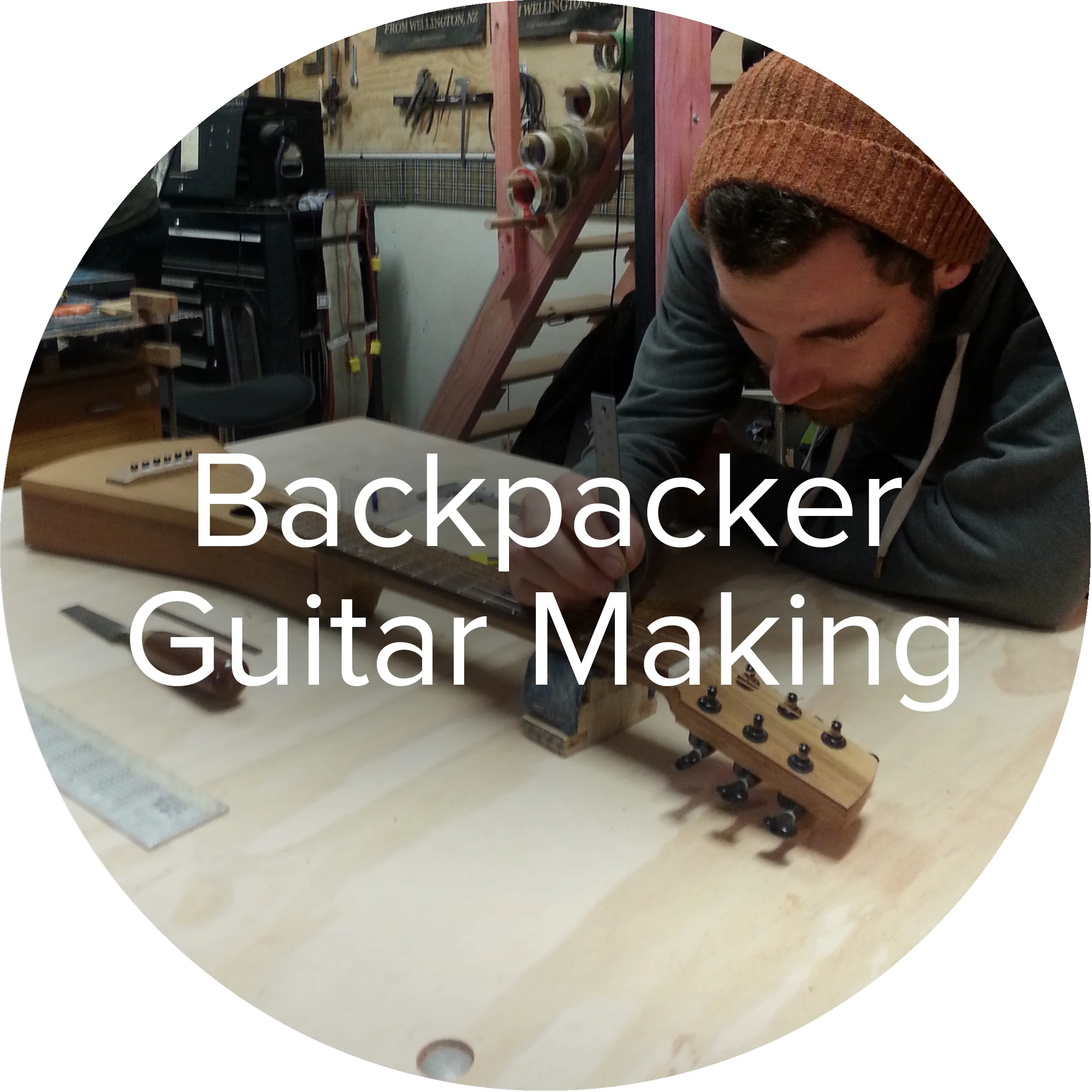 Goldbeard Guitars Backpacker style travel guitar