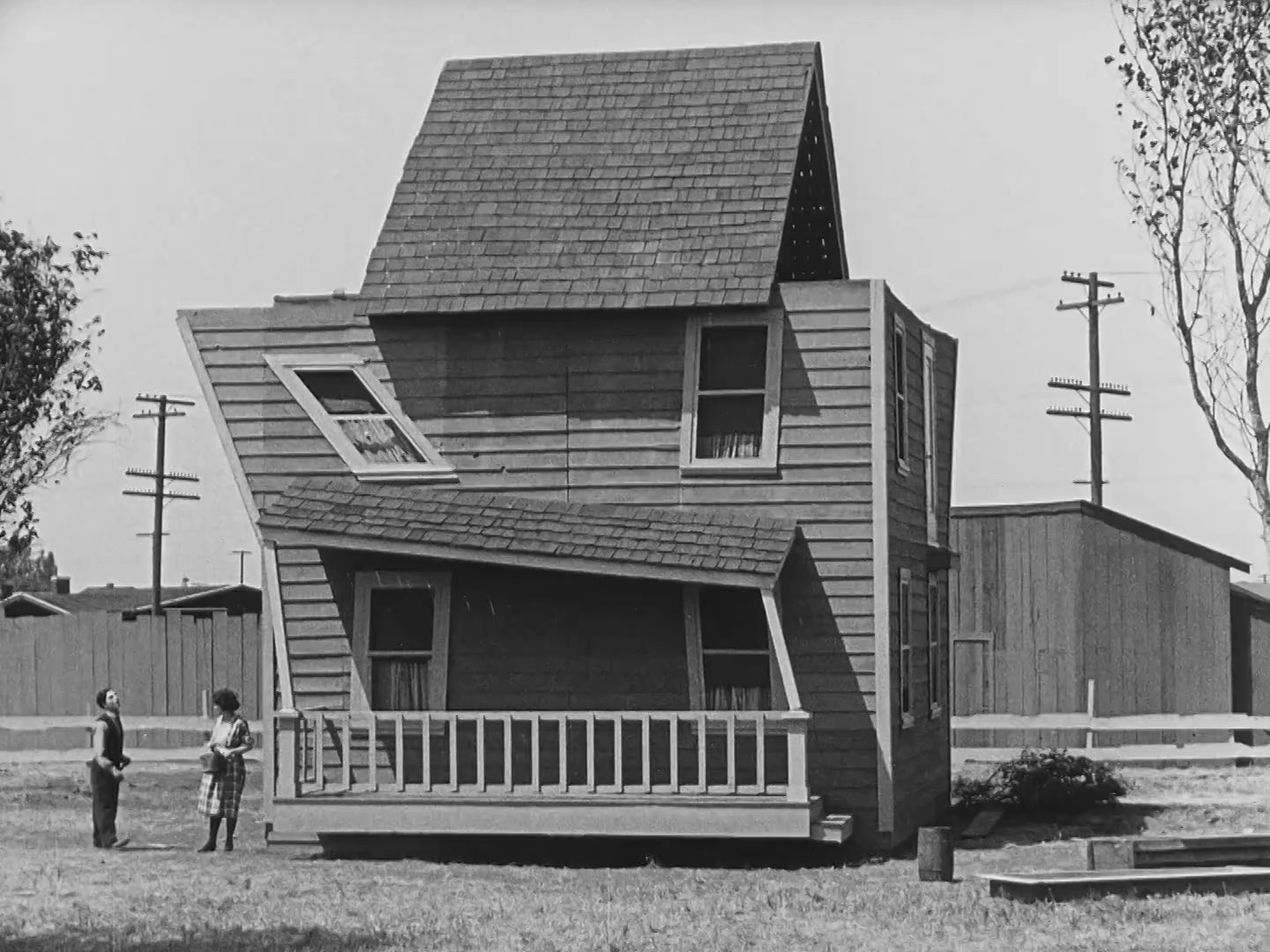 Consider getting your bride a prefabricated house! Still from: 'One week' from 1920, Buster Keaton (1895-1966)