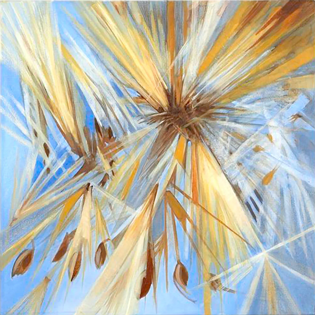 PLAIN TREE SEEDS Oil on canvas, 35cm x 35cm Sold .