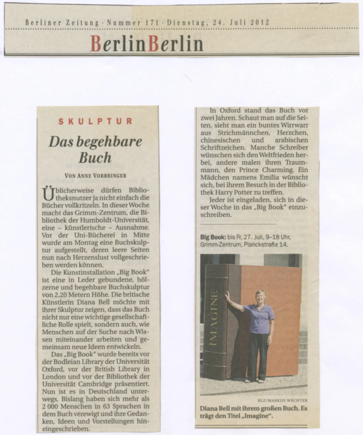 Berliner Zeitung , July 2012