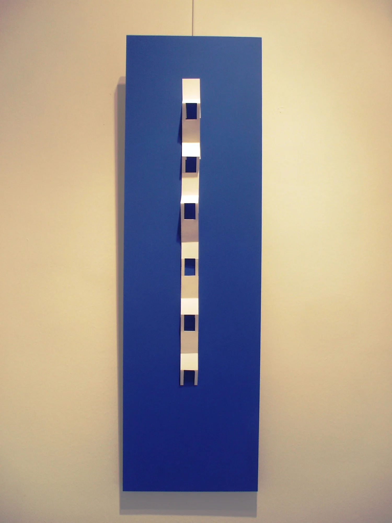FEELING FRAGILE Painted wood and paper, 82cm x 24cm