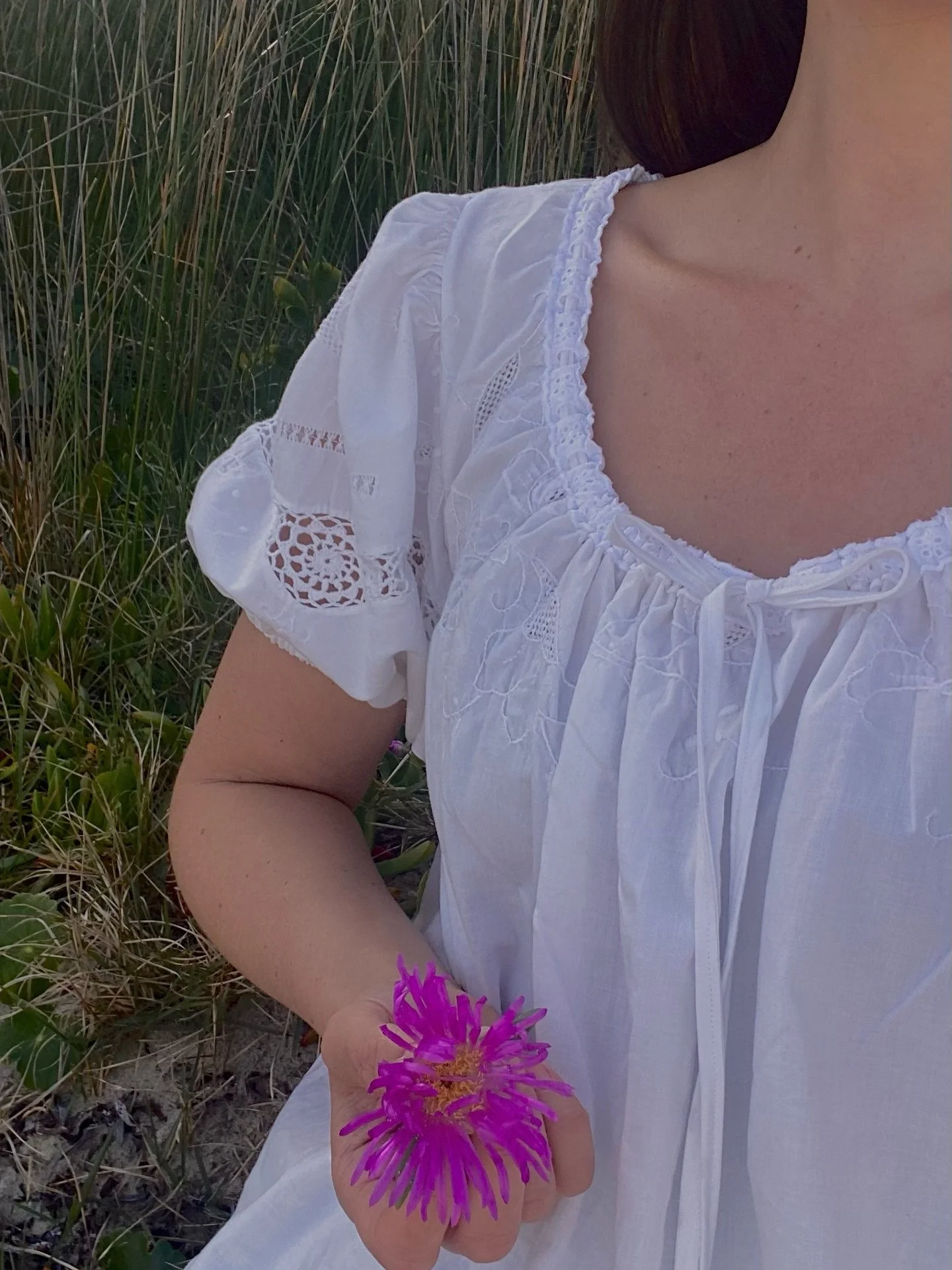 This morning, it was just an old tablecloth &mdash; thrifted and folded neatly beside my sewing machine. But with the quiet hum of stitching and a heart full of slow intention, it became something more. ✨

The Chloe Blouse by @silversagapatterns came