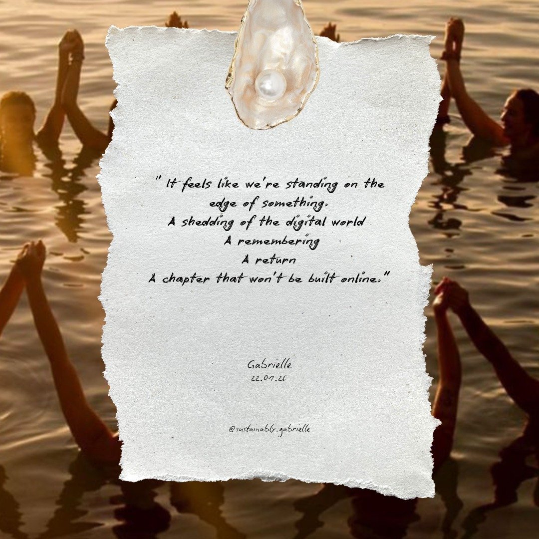 I keep thinking the future isn&rsquo;t faster or louder &mdash; it&rsquo;s smaller, closer, and more human.

So I&rsquo;m curious &mdash; and I mean this gently. What are you longing for more of right now?
Where do you feel the pull to reconnect &mda