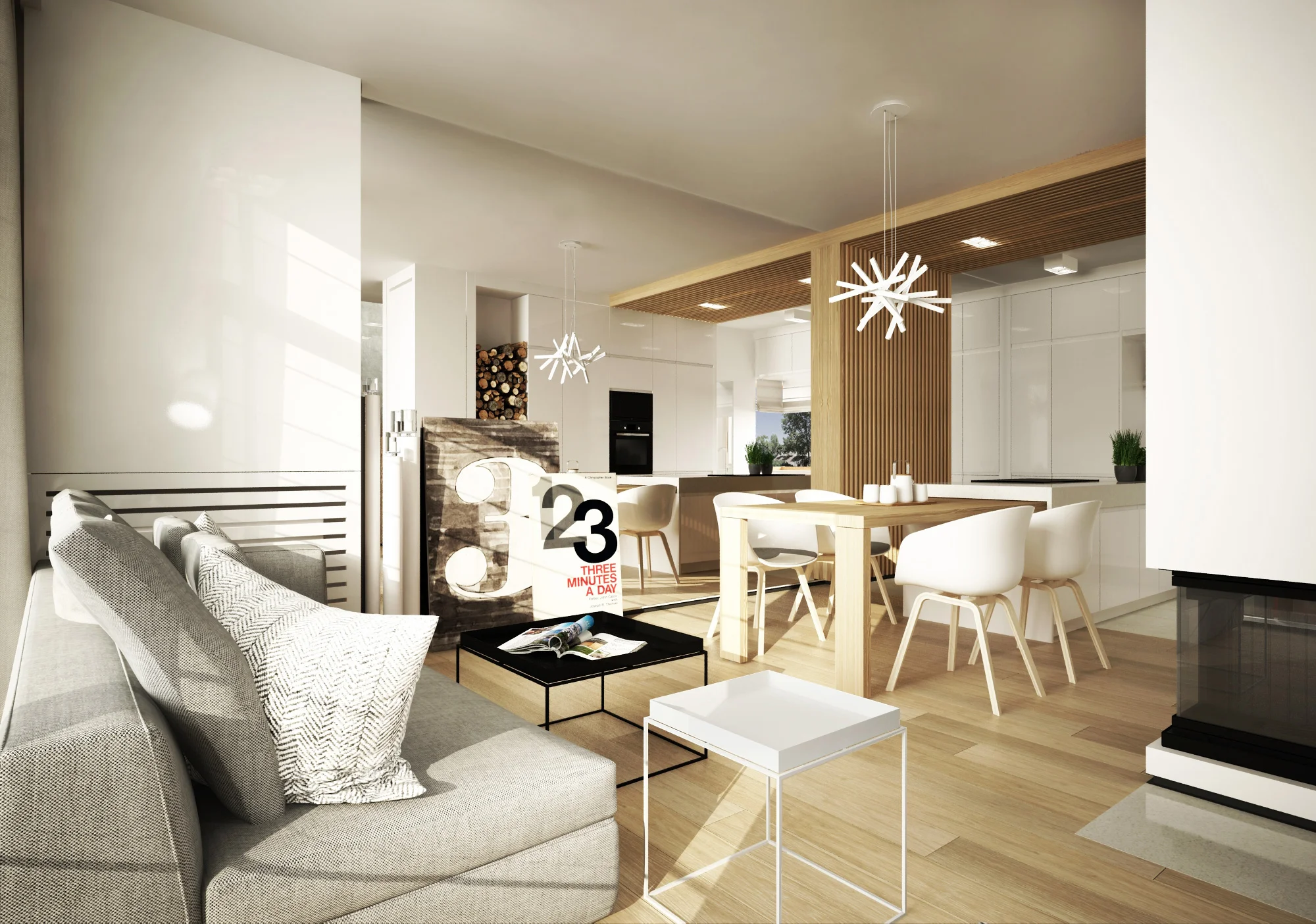 DOM BLUSZCZAŃSKA Codzienność w eleganckim wydaniu – połączenie stylistyki skandynawskiej z prostą modernistyczną formą. Galeria