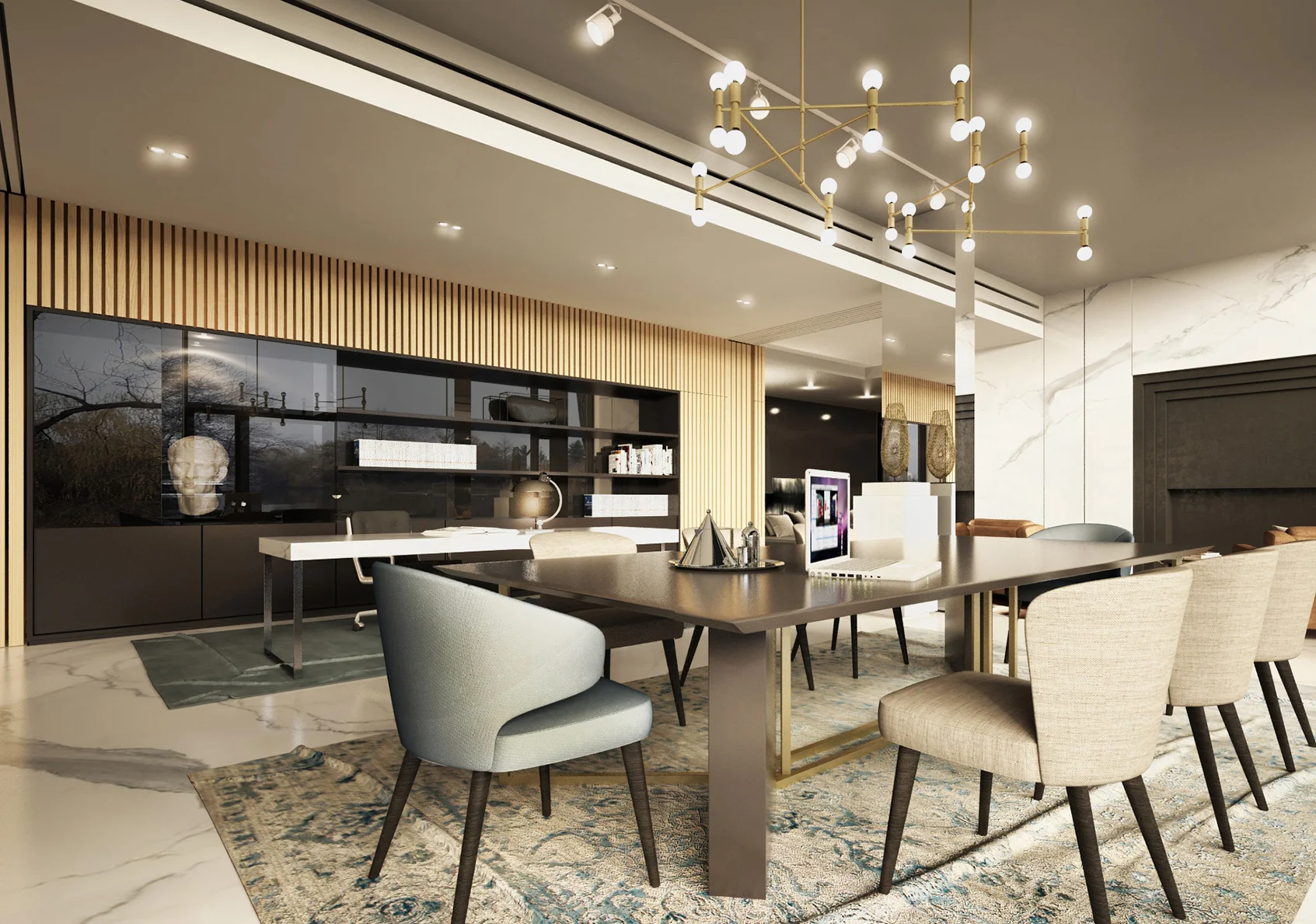 BIURO MOKOTÓW Eleganckie biuro wraz z prywatną galerią, położone nad rozległym stawem. Galeria