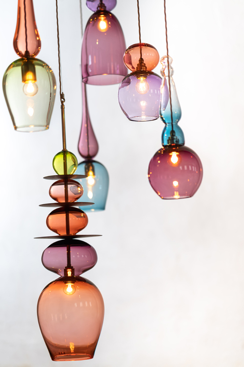 The Triptych Orb Glass Sculptural Stack Light Curiousa Curiousa