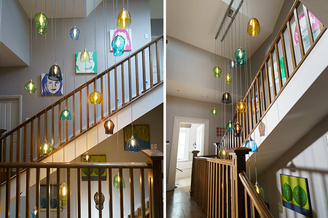 Large Stairwell Chandeliers and statement lighting designs are frequently commissioned, with each site-specific space offering up its own opportunities and challenges.
