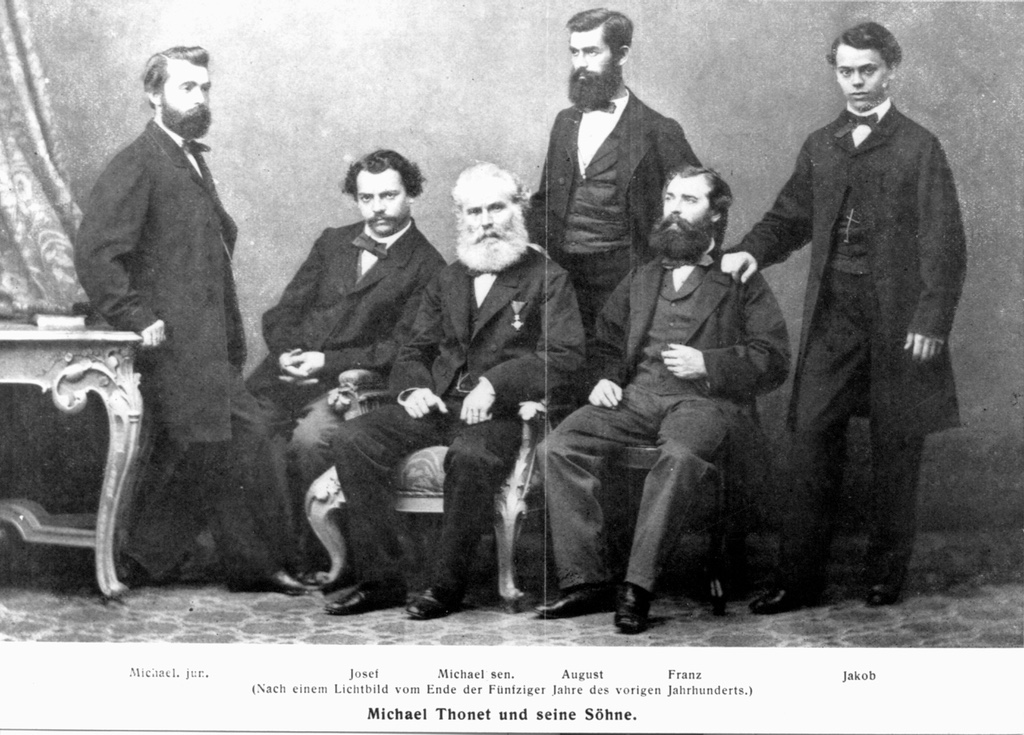 Michael Thonet with his five sons. Photo courtesy Museum of Bonnard