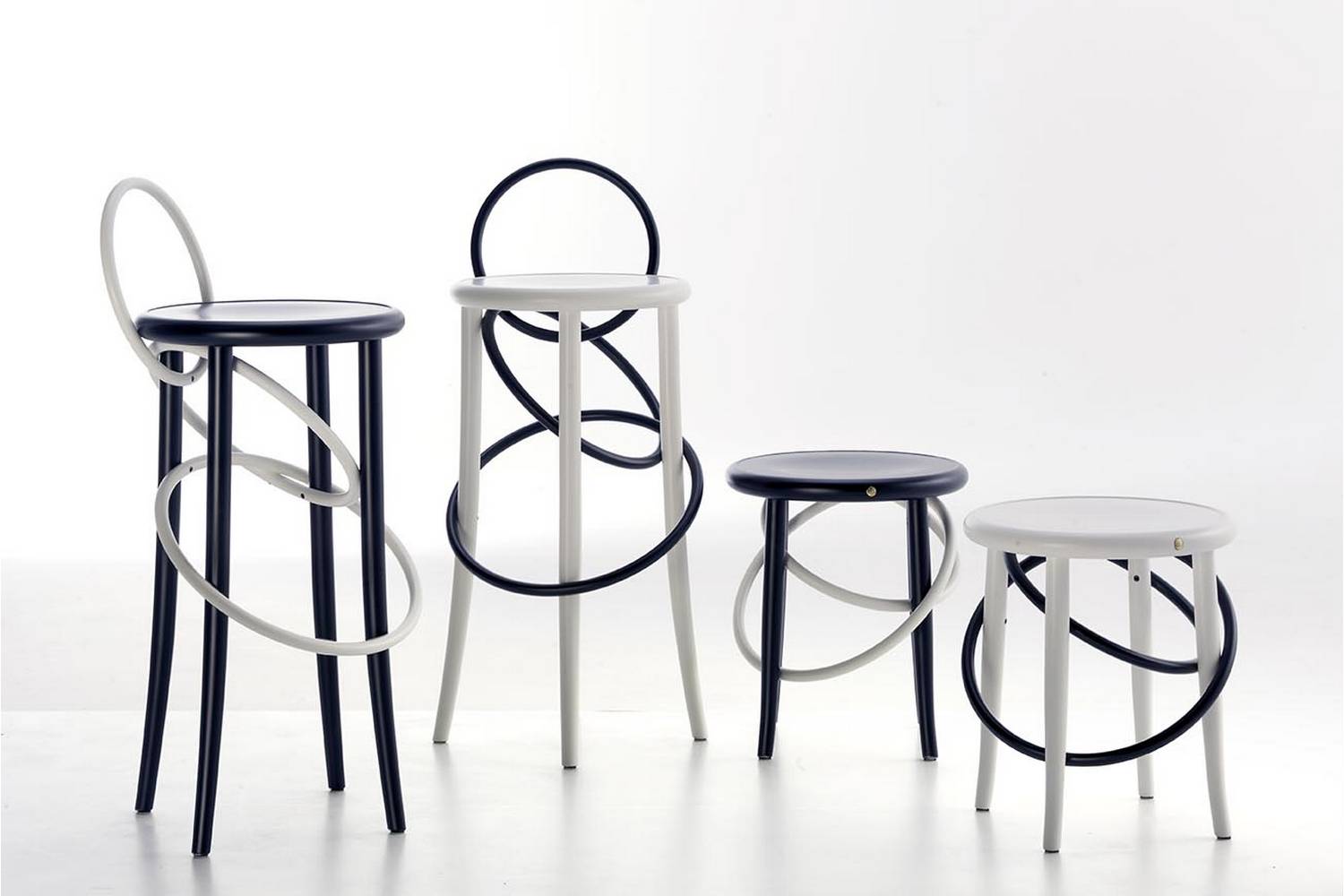 The playful Cirque stool from Gebrüder Thonet Vienna GmbH.