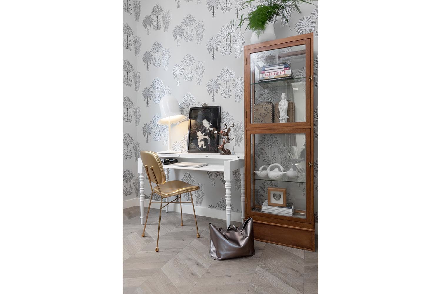 The addition of a small writing desk - like Moooi's Two Tops Secretary desk - gives a guest bedroom versatility.
