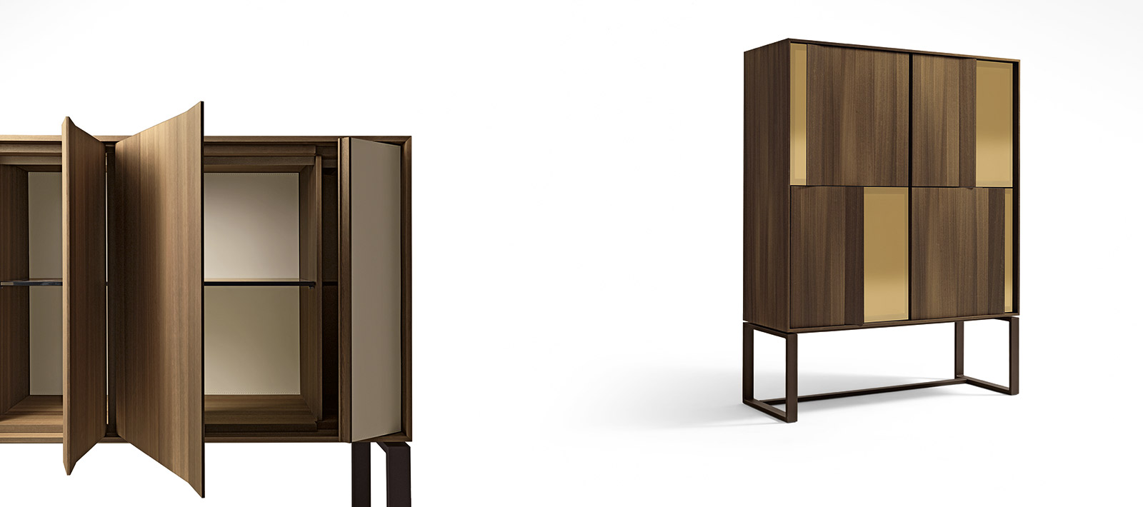 The building's exterior was inspired by Giorgetti's Origami cabinet .