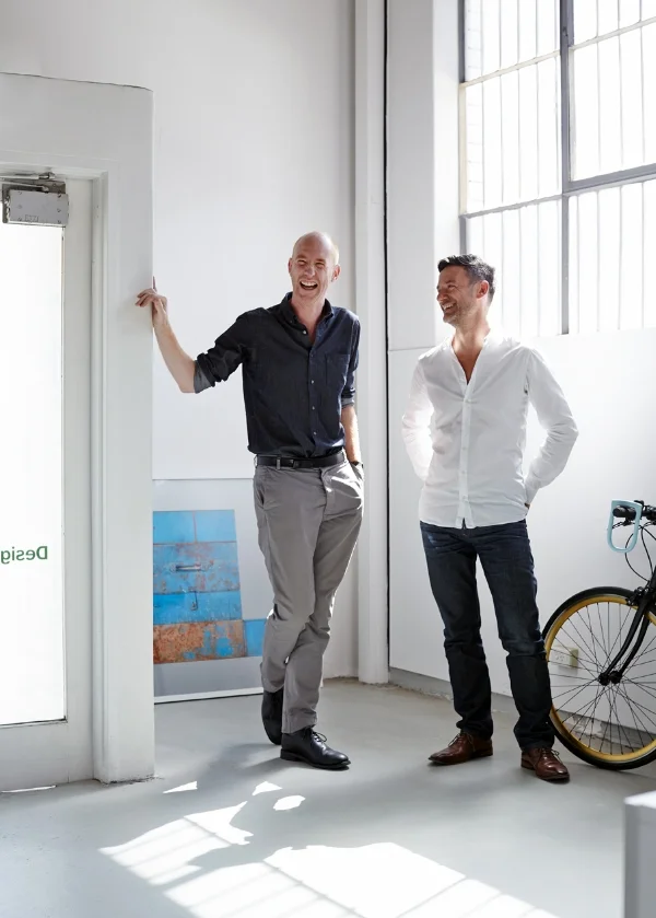 DesignOffice's Mark Simpson, left, and Damien Mulvihill, right. Image courtesy of DesignOffice. Photo: Sean Fennessy.