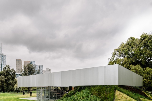 The MPavilion by OMA in the Queen Victoria Gardens, Melbourne. Photo by Tim Burgess. 