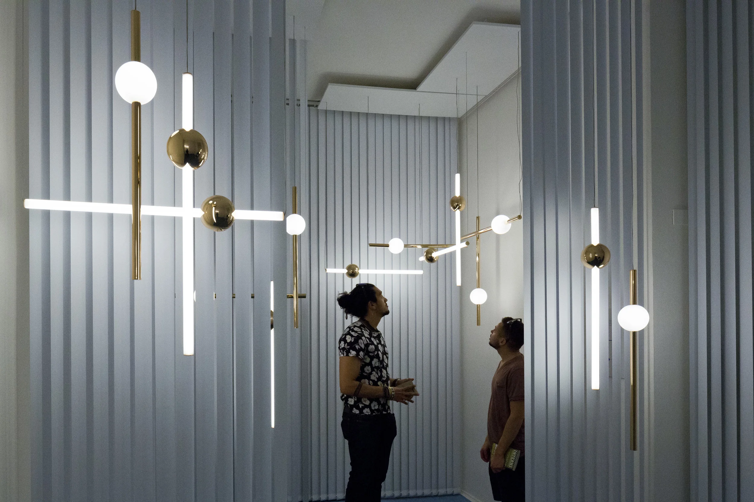 The Orion light by Lee Broom is part of the show 'Observatory' during Milan Design Week.