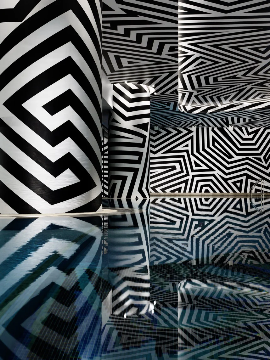 Detailed collaborations with artists, craftspeople and designers including Fabio Ongarato have created some of the very unique spatial experience at the W Brisbane, including a huge in situ graffiti wall that became one of the most talked about additions to the new hotel.. Photography Justin Alexander.