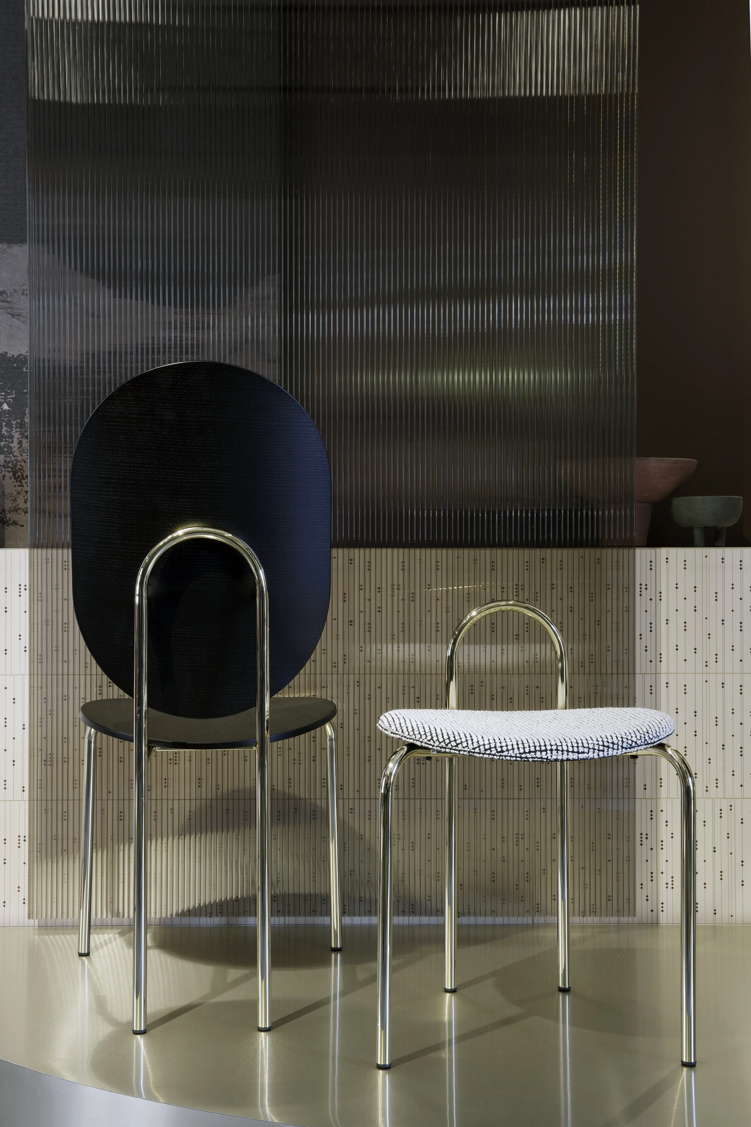 Michelle Highback Chair and Michelle Low Stool by SP01