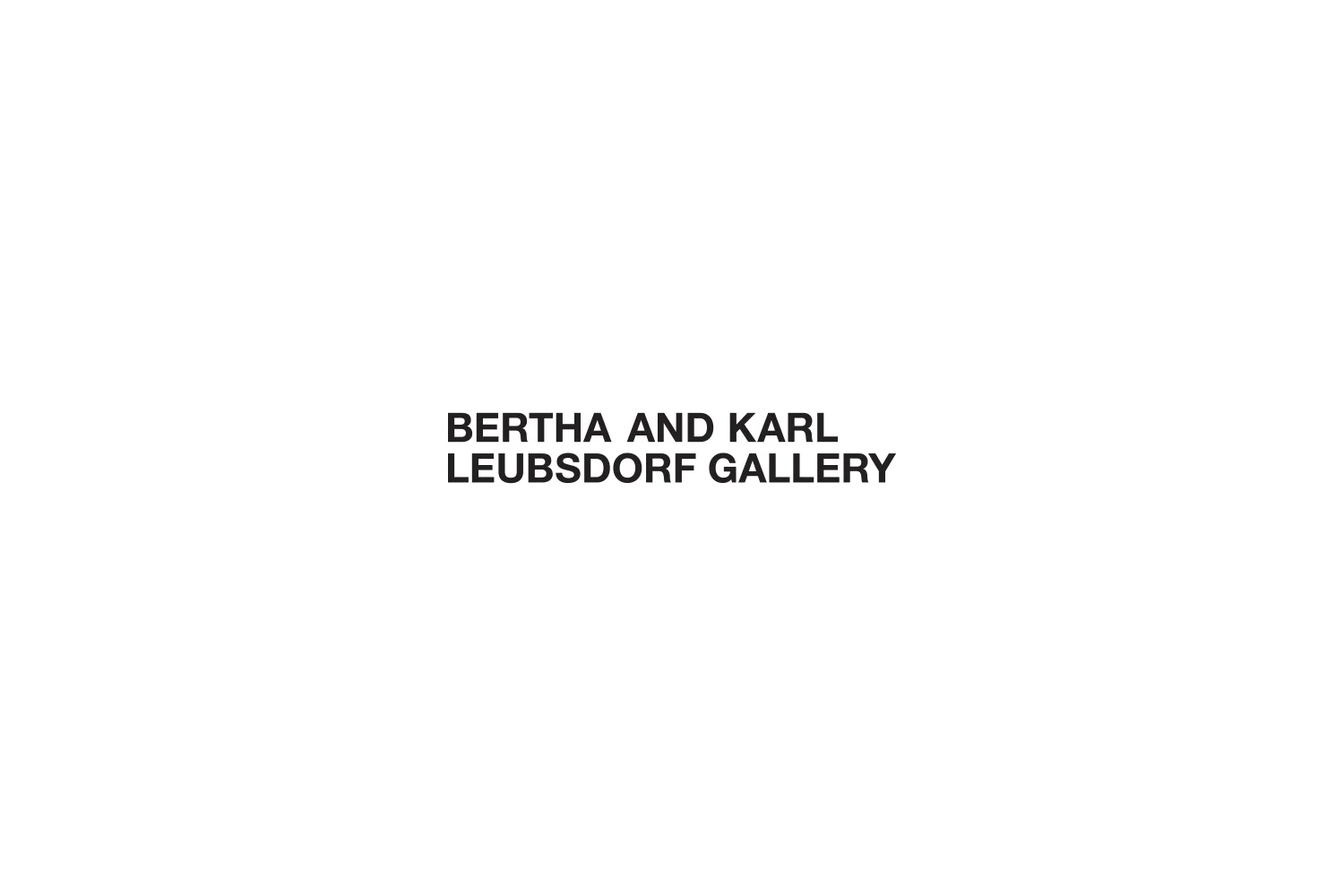 Bertha and Karl Leubsdorf Gallery, New York