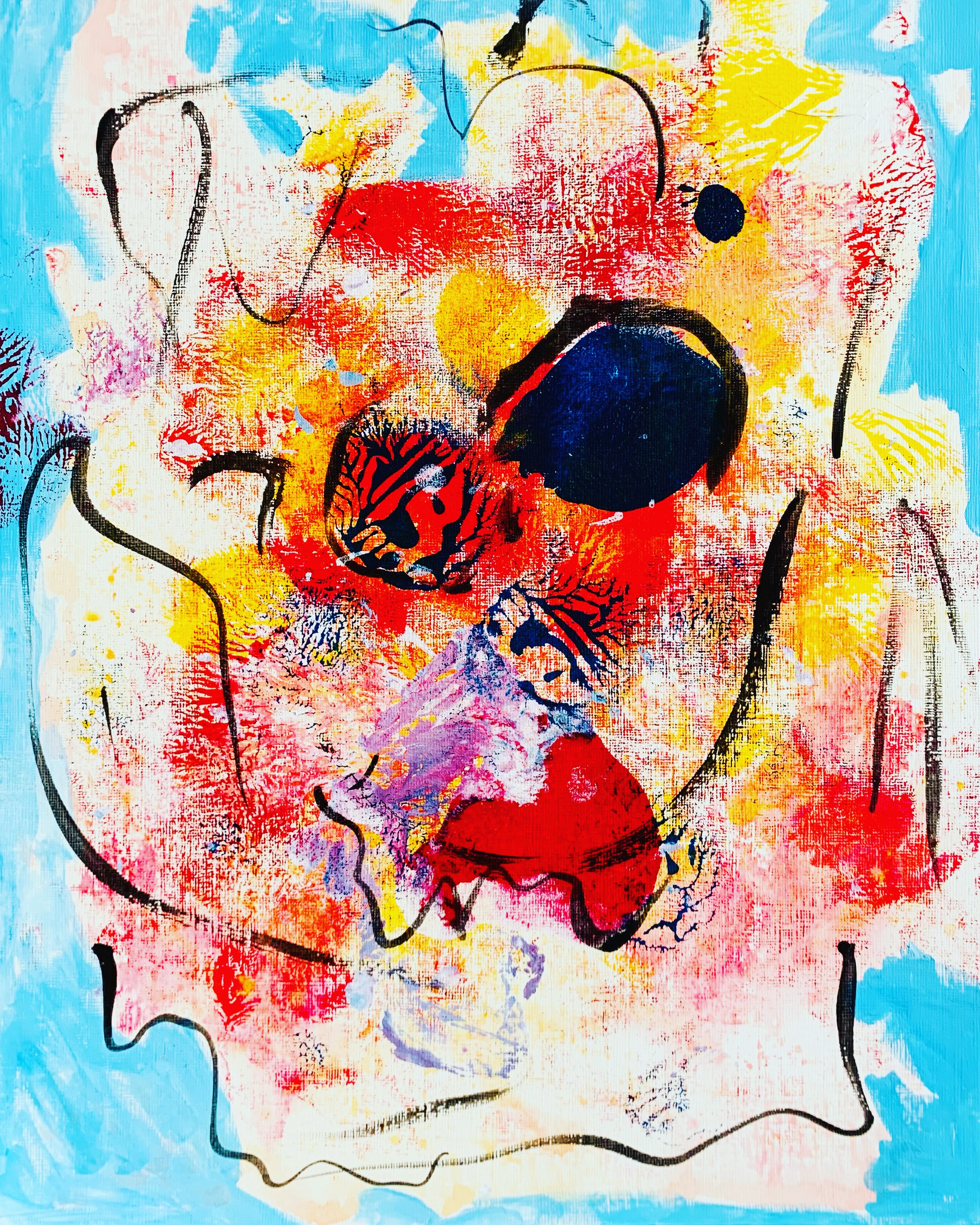 La Femme, 405x305mm, Acrylic on Paper, Cork 2023