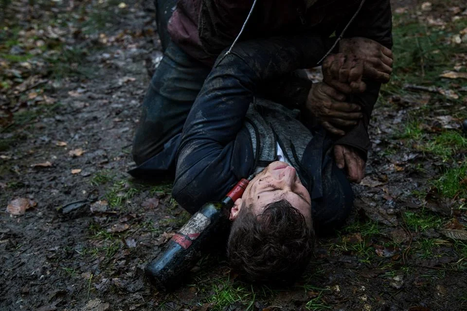 Short Film: Runaway.      Philip (Lewis Lilley) on the floor of the woods. Director: James Duddy  Costume designer: Daniela Ferrer Photography: Holly Oliver 
