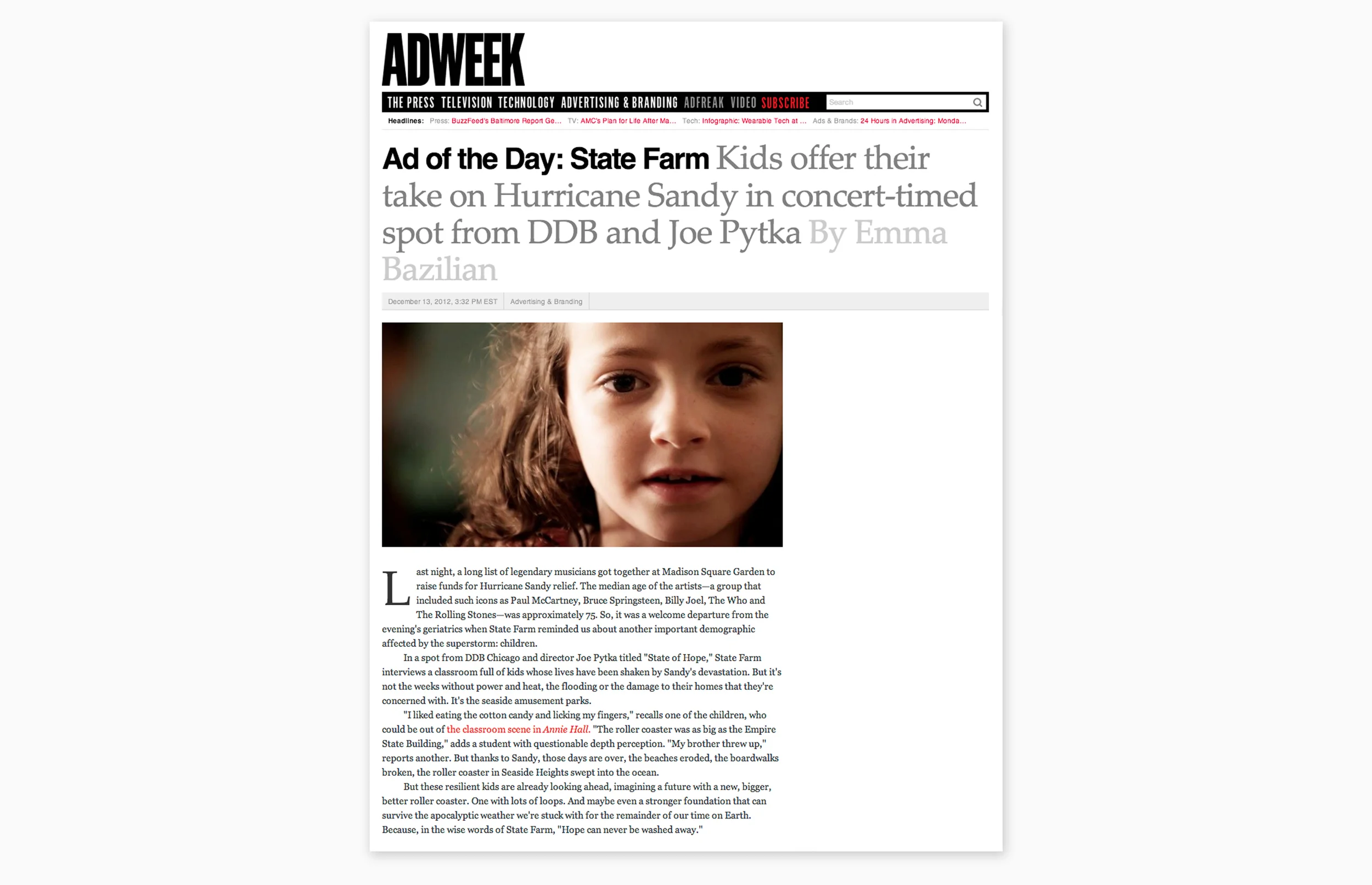    Credits   GCD: Barry Burdiak &amp; John Hayes   CD/AD: Marisa Groenweghe &amp; Kurt Riemersma   CD/CW: Kathleen Tax Wille &amp; Matt Ben-Zeev  