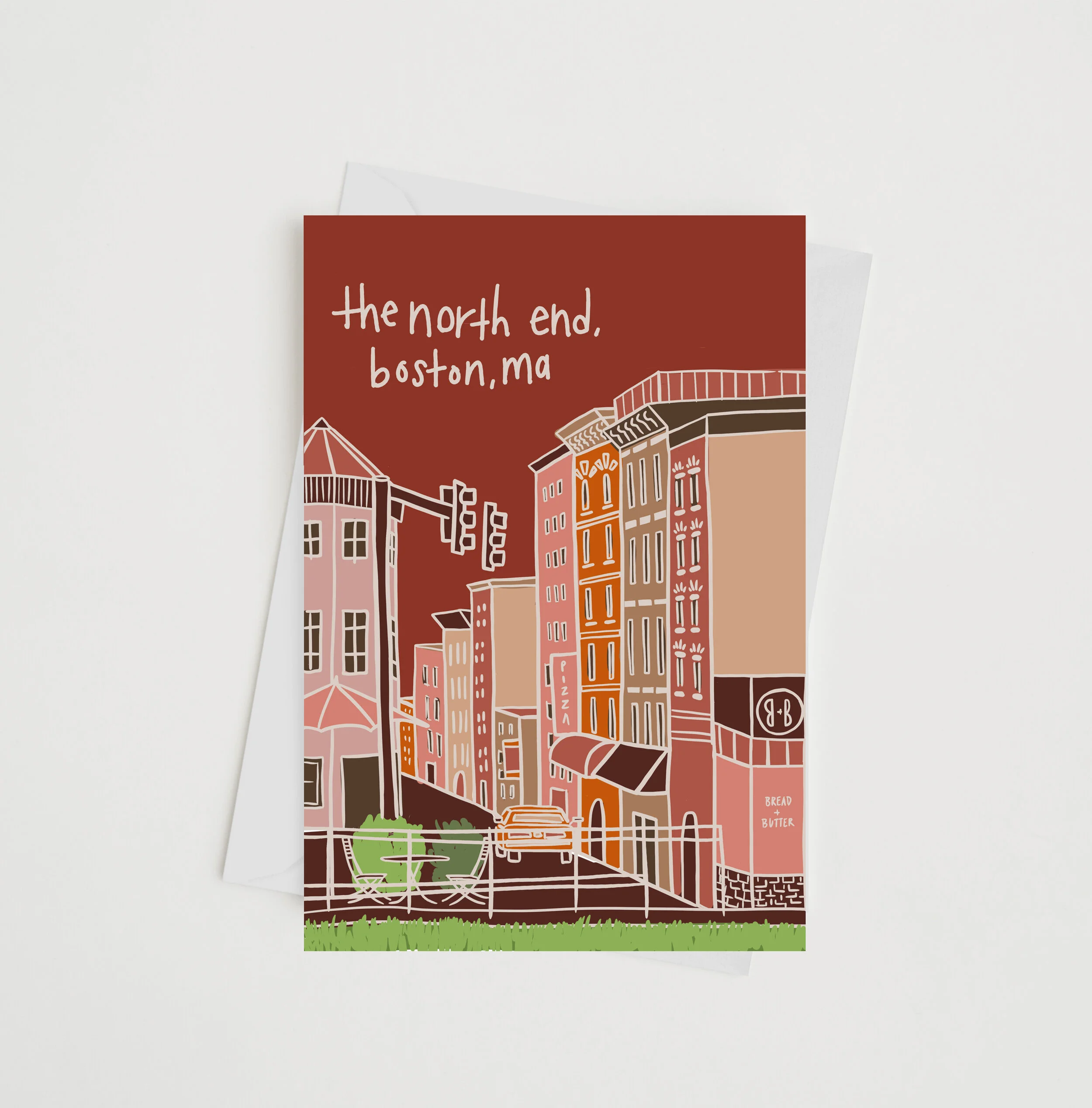 North End, Boston Greeting Card