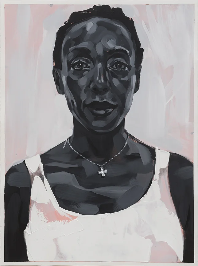 Rebecca Campbell, Mpambo , 2015, acrylic on paper, 30" x 22"