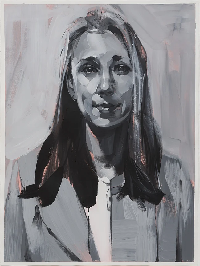 Rebecca Campbell, Alexandra , 2015, acrylic on paper, 30" x 22"