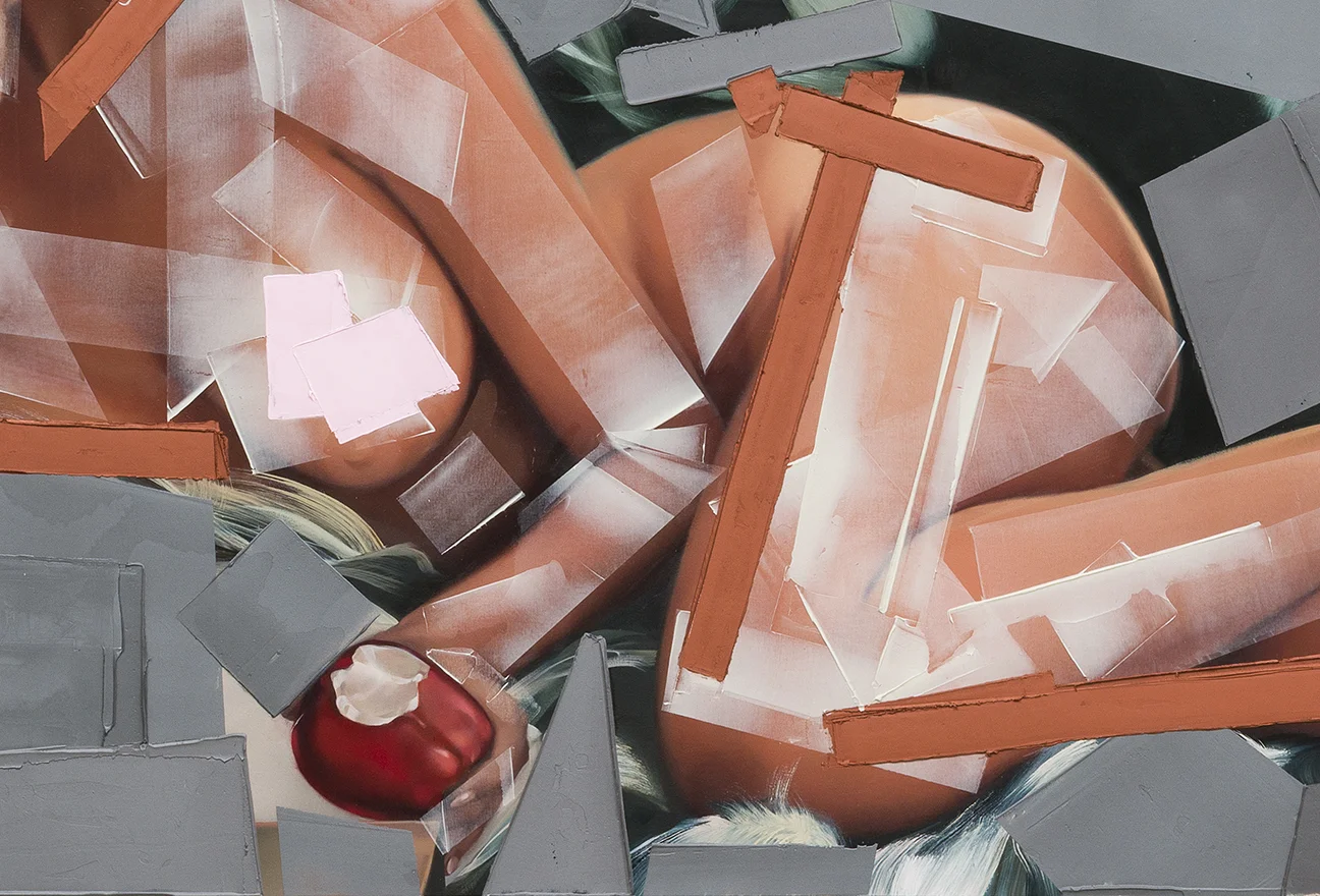 Rebecca Campbell, Miss April 1971 (detail,) 2016, oil on canvas, 72" x 156"