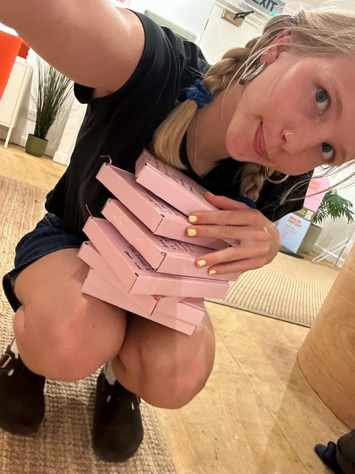 UPDATE FROM THE SISTAS

Hey! Sister Evie here but look at these pics of sister Emily working her little butt off in the studio this week!! 

She&rsquo;s literally just this second finished her masters in Bristol, but is now back in Cardi land cos-pla