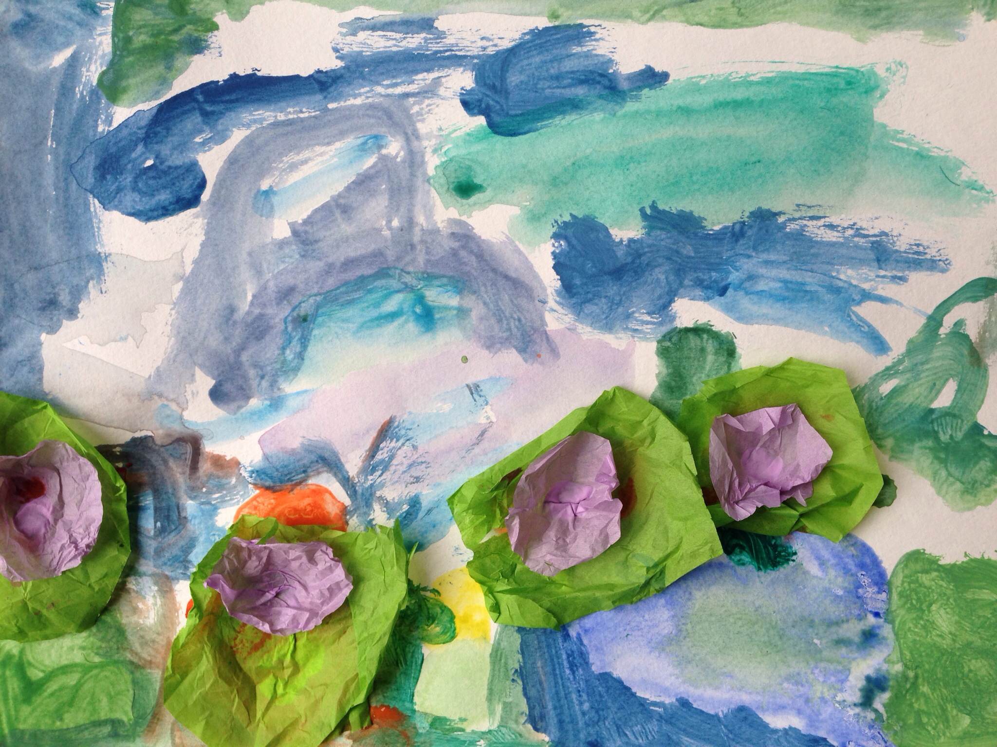 monet water lillies inspired art