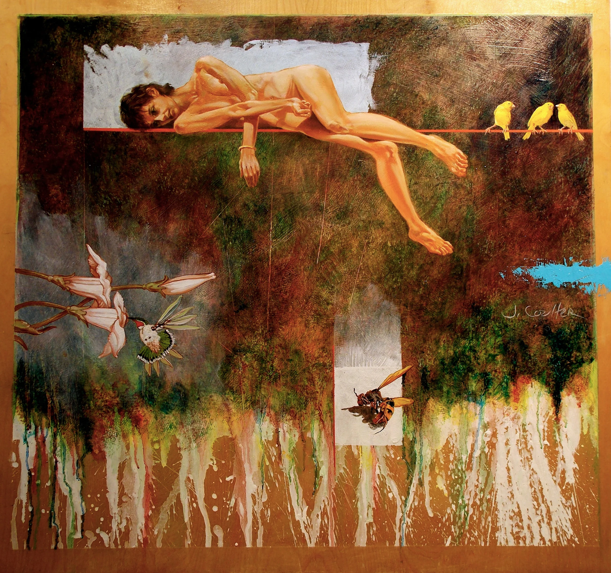 Jerry Coulter Harrisonburg, VA Oil and Drawing Media Member Since September 2017 Website My task as an artist is to fit feeling to form. I have always been interested in the expressive potential of the human form and how to use that form to get the expression in the painting as opposed to letting the figure merely stand for or symbolize something. That is why I generally work with figurative and non-objective imagery at the same time. My studio is often filled with figurative and non-objective paintings at various stages of development. I see no difference in the basic task of fitting feeling to form regardless of which type of painting I am working on at the time. I enjoy the freedom from realistic imagery in non-objective painting while at the same time facing the daunting task of bringing order out of chaos in the search of the perfect fit of form to feeling. My task is to make the form expressive not descriptive.