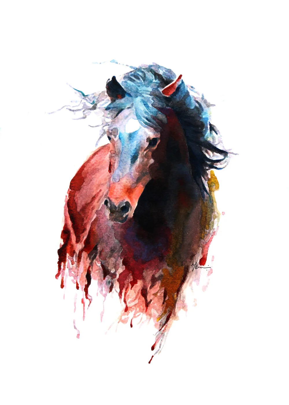 Limited Edition Giclee Print of Original Watercolour painting by Souren Z Mousavi