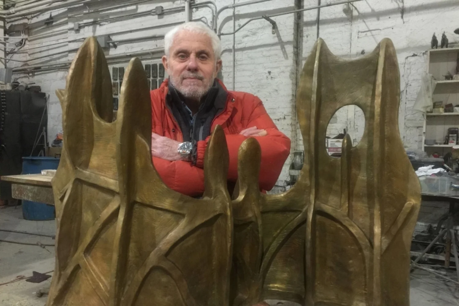  Richard Barnet at his foundry.
