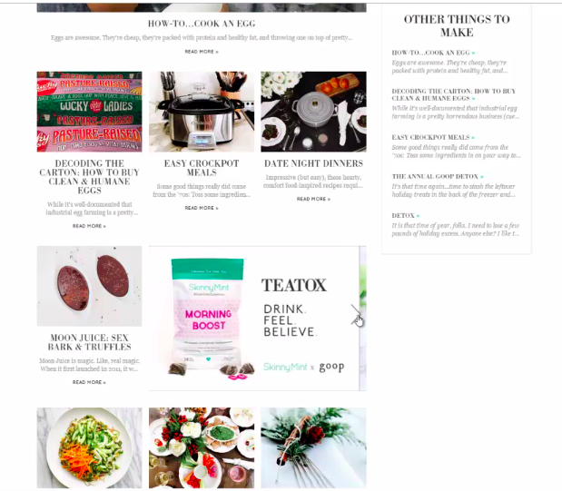 SkinnyMint x Goop Campaign 