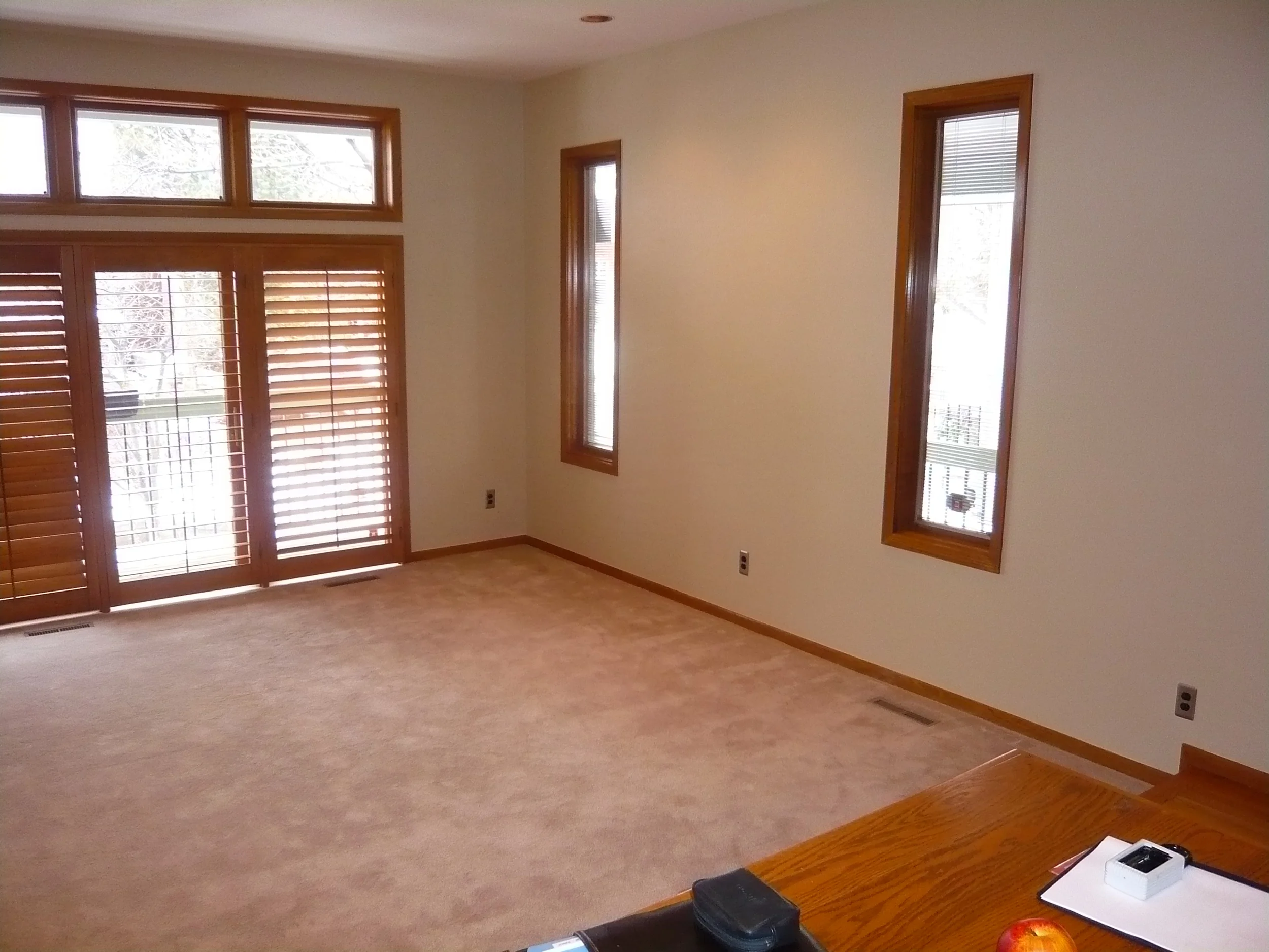Dining and Living Area: Pre-renovation