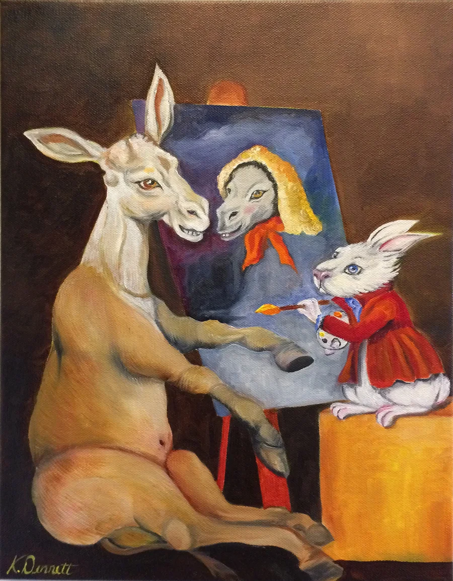 DONKEY POSING