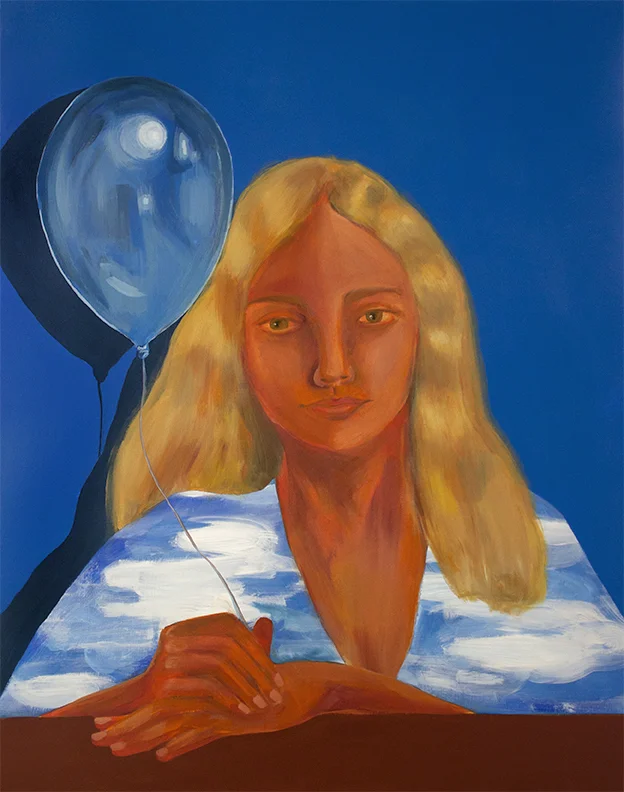 Holding On , acrylic on panel, 30 x 24 inches, 2019