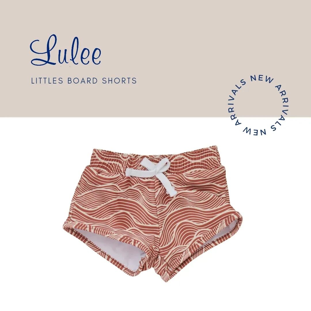 -:- W A V E S -:- These littles waves shorts are the perfect length so you won&rsquo;t have to worry about them getting caught on their knees.

Baby and toddler UPF50+ swim shorts feature 4-way stretch fabric and are made from recycled materials.

Co